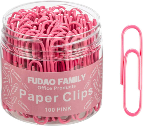 Jumbo Paper Clips, 2 Inch Large Paper Clip, 100 pcs (Jumbo, Pink)