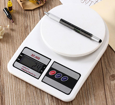 Multi-word 2PCS 6 in 1 Multi Function Tool Ballpoint Pen with Ruler, Screwdriver, Touch-Screen Pen