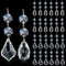 Potchen 52 Pcs Chandelier Crystal Replacement 38 mm Teardrop Crystal Prisms Hanging