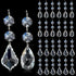 Potchen 52 Pcs Chandelier Crystal Replacement 38 mm Teardrop Crystal Prisms Hanging