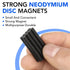 TRYMAG Black Small Magnets, 400Pcs Rare Earth Magnets in 3 Sizes for Crafts, Mini Fridge, Office, Kitchen Cabinet
