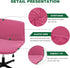 Generic 17(AA Stretch Cross Legged Office Chair CoversWide Office Chair Cover Modern Swivel Vanity Chair Slipcover