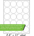 Royal Green Printable Stickers Sheets, Circle Labels 2 Inch Template Included, 10 Full Sheets - 212 Pack