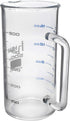 Industrial Beaker Mug - 500ml Extra Heavy Duty 3.3 Borosilicate Glass with Spout - Tall Form, Printed Graduations