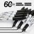 Buecs 60 Count Permanent Markers, Black Permanent Markers, Fine Point, Waterproof & Smear Proof Markers, Quick Drying