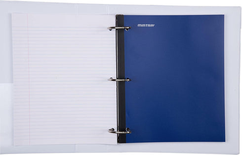 Mintra Wireless Notebook 3 Pack, 80 Sheets College Ruled (Black, Blue, Red)