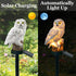 DOUBLE 2 C Solar Garden Light, Owl Stake Light, Waterproof Warm White LED for Garden, Patio, Yard Decoration