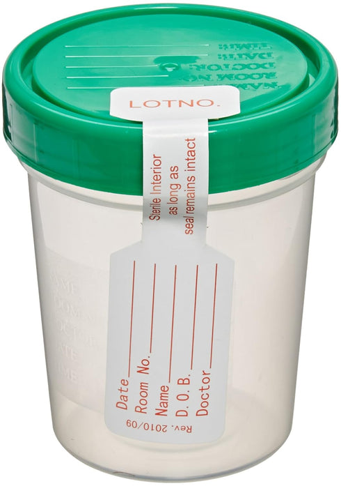 Sterile Specimen Cups, Set of 3, 4 oz., Screw Cap, Tamper Evident
