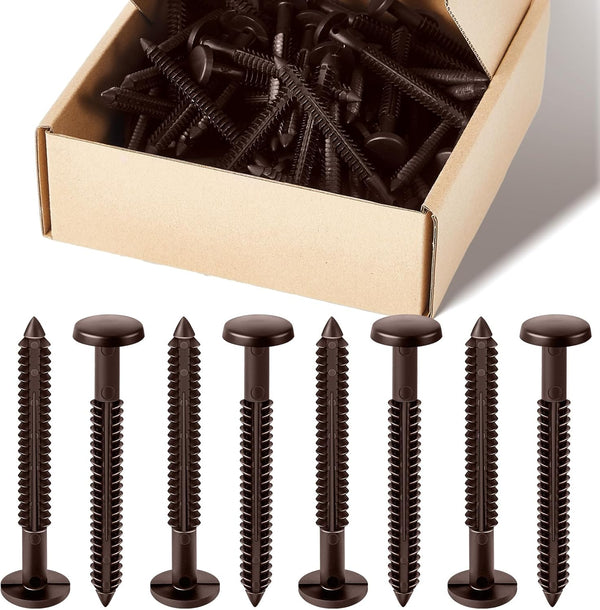 Blulu 60 Pcs 3 Inch Vinyl Shutter Fastener Window Panel Peg Lok Pin