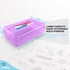 Enday Plastic Pencil Box Case, Large Capacity Purple Organizer for School and Office Supplies
