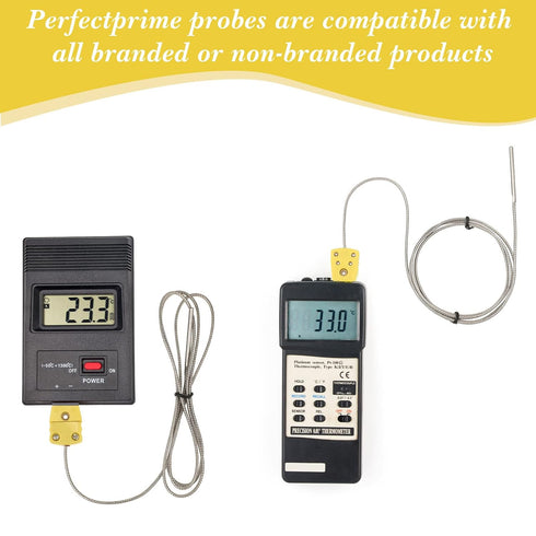 Type K Thermocouple Probe TL1004, K Type Sensor Probes for Meter in Temperature Range 0 to 500 °C