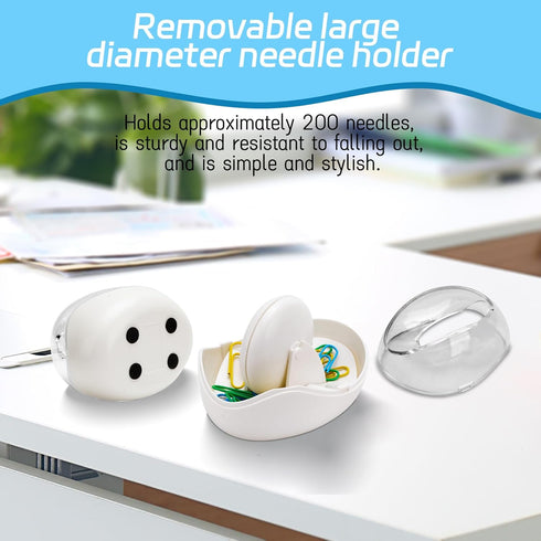 Paper Clip Holder with 100pcs Clips, Magnetic Dispenser Stand for Desk, Unique Non-slip Design