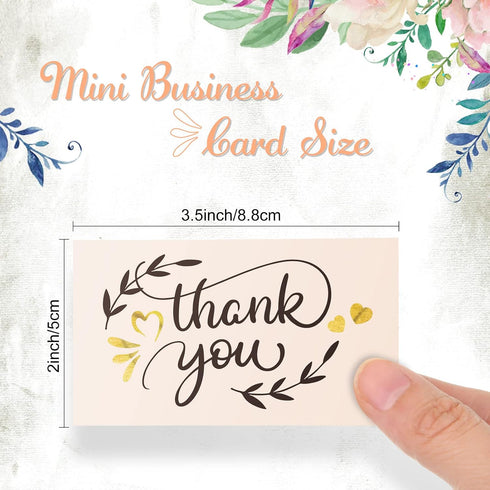 Outus 120 2 3.5 Inch Pieces Thank You for Supporting My Small Business Cards Mini Thank You Cards Pink Thank You