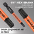 10-Pack 8 Point Star Bit Set, Professional Torx Bit with Magnetic Heads & Hex Shank, Sizes #1, 2, 3