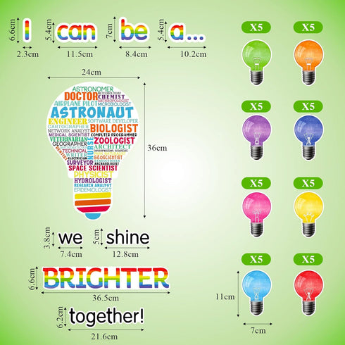 Zonon 49 Pcs Careers Poster for Classroom, Science Bulletin Board Decoration for Elementary Pre School