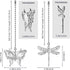 SHIFANQI 4 Pack 12 Inches Ceiling Fan Pull Chain, Silver Dragonfly Fan Pull Chain Extension, Decorative Chain Pulls
