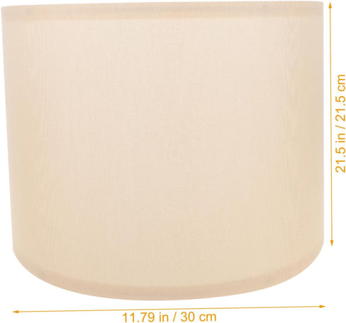 Alipis Small Burlap Drum Lampshade Modern Floor Lamp Shade Metal Linen Wall Light Cover