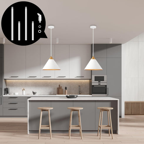 M10 180 Threaded Extension Poles Lighting Fixture Downrods Stems & Degrees Sloped Ceiling Adapter Kits for Pendant