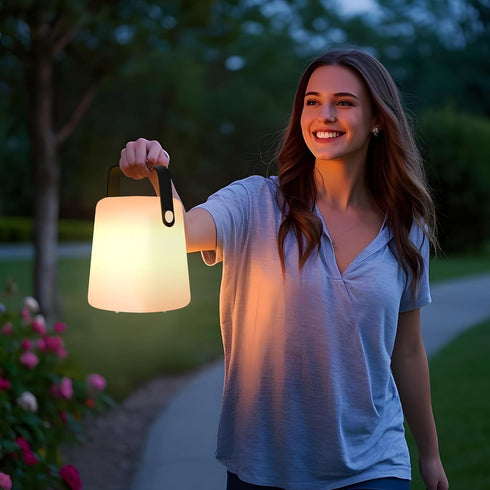 IP44 uuffoo Table Lamp Lantern Outdoor Portable Warm White RGB USB Charging Cordless Lamp LED Table Lamp for Garden