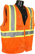 Radians SV22-2ZOM-3X Polyester Mesh Economy Class 2 High Visibility Vest, Zipper Closure, Two-Tone Trim, 3X-Large,