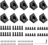 JiGiU 10PCS Triangle Angle Sharp Corner Bracket, Black Connector for 6mm Slot Aluminum Extrusion Profile
