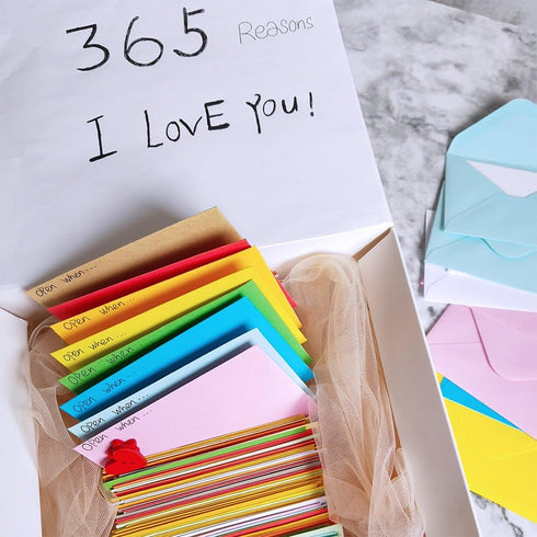 Supla 140 Sets Colorful Mini Envelopes with White Blank Note Cards, 14 Colors Tiny Pocket Envelopes for Small Gift