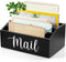 DRASTAR Mail Organizer Countertop - Wood Mail Holder with 4 Slots, Bill Organizer for Home Office