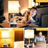 Yostyle Bedside Table Lamp - 4 USB Ports and AC Power Outlets with Alarm Clock Base
