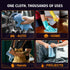 AIDEA Shop Towels, 55 Sheets Blue Microfiber Cleaning Cloth, Washable for Automotive, Kitchen