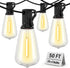 Doukedge Outdoor String Lights Waterproof, 50FT Patio Lights with 26 ST38 Edison