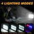 120W 144 10000LM 4 IP66 Solar Rechargeable Work Light, LED Led Work Light with Modes, Portable Flood Light with Stand