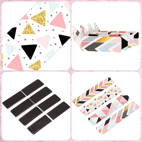 Zonon 24 Pieces Geometric Magnetic Bookmarks for Women, Assorted Page Markers Set for Book Lovers Reading Gifts