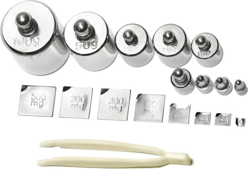 19 pcs Calibration Weight Set 100g – 10mg With Tweezers And Presentation Box For Accurate Precision Balancing Of Digital, Jewellery, Diamond, Pocket, Laboratory And Other Scales by VViViD