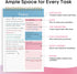 To Do List Pad - Undated Daily Planner Notebook for Work with 52 Sheets, Perfect for Daily Tasks and Goal Setting,