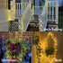 4 Pack 33ft 100 8 YEGUO Warm White Solar Fairy Lights, Each LED Christmas Lights Outdoor Waterproof, Modes Sliver Wire
