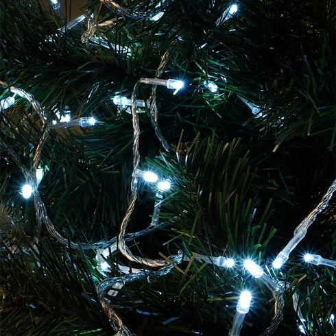 500 164 8 kemooie LED White Christmas Lights, FT Lighting Modes Christmas Fairy Lights, Plug in Waterproof Extra Long