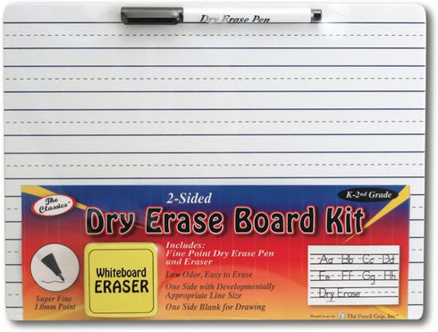 The Classics Dry Erase Whiteboard Kit, Complete Set with 11.75 x 9 Inches Board, Black Pen and Eraser