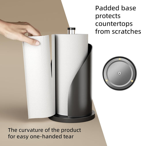 Mihoho Toilet Paper Towel Holder, Stainless Steel Freestanding Bathroom Tissue Organizer, Rolls Storage Holder, Paper