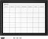 Navaris Framed Calendar Whiteboard for Wall, 18" x 24" Magnetic Dry Erase Monthly Planner, White Board with Frame,