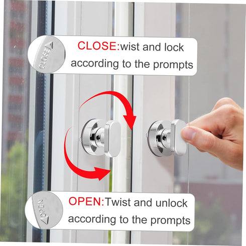 4pcs ORFOFE Suction Cup Mount Door Handle Lock Elderly Shower Handle Non-Slip Safety Grab Bar for Bathroom Cabinet Easy