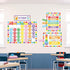 Rainbow Classroom Calendar Bulletin Board Set, Colorful Decoration with Hook and Loop Dot Stickers