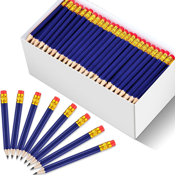 Outus 144 Pieces Golf Pencils, HB Half Pencils with Eraser, 3.5 Inch Mini Pencils for Kids Baby Shower Bridal Shower