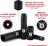 1/4" Set, 29 Set, 4-15mm, 12 EMENTOL Drive Impact Socket Pieces Deep & Shallow Socket Metric Point CR-V, Includes Drill