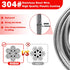 1/8inch 4/6/10/15FT (2 Pack) Stainless Steel Security Cable Luggage Lock Safety Wire Flexible Steel Wire Rope