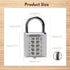 MroMax 2Pcs 10-Digit Combination Padlock Push Button Lock for Locker, Gym, Case, Drawer, Toolbox Electric White