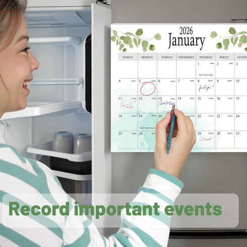 Uibyt 2025.12-2027.7 2027 Aesthetic Magnetic Calendar for Refrigerator, Fridge Magnet Runs Until July - The Perfect