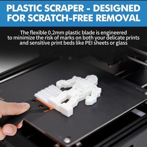 EILKBLA 14Pcs 3D 12 Printer Scraper Tool, Angled Metal Scraper for Stubborn Prints & Plastic Scraper for Scratch Free