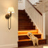 cancomzone Sets 2 Set Wall Sconces of | Bathroom Wall Sconces of Two with Pleated Shades | Black Wall Lighting