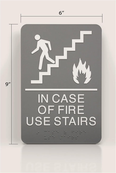 HeadLine ADA Plastic Fire Use Stairs Sign