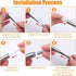 Qilery 25 Set Set Stainless Steel Resin Blank Epoxy Pens for UV Dtf Wraps Sublimation Pen Gifts Resealable Pouch Bag